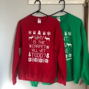 Christmas vacation sweatshirts sweaters - RED